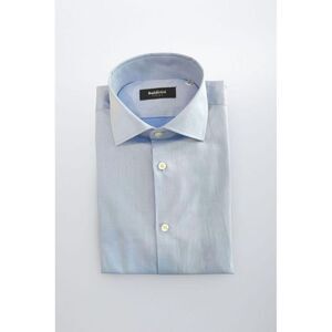 Baldinini Trend Cotton Casual Shirt Men Light Blue Shirts